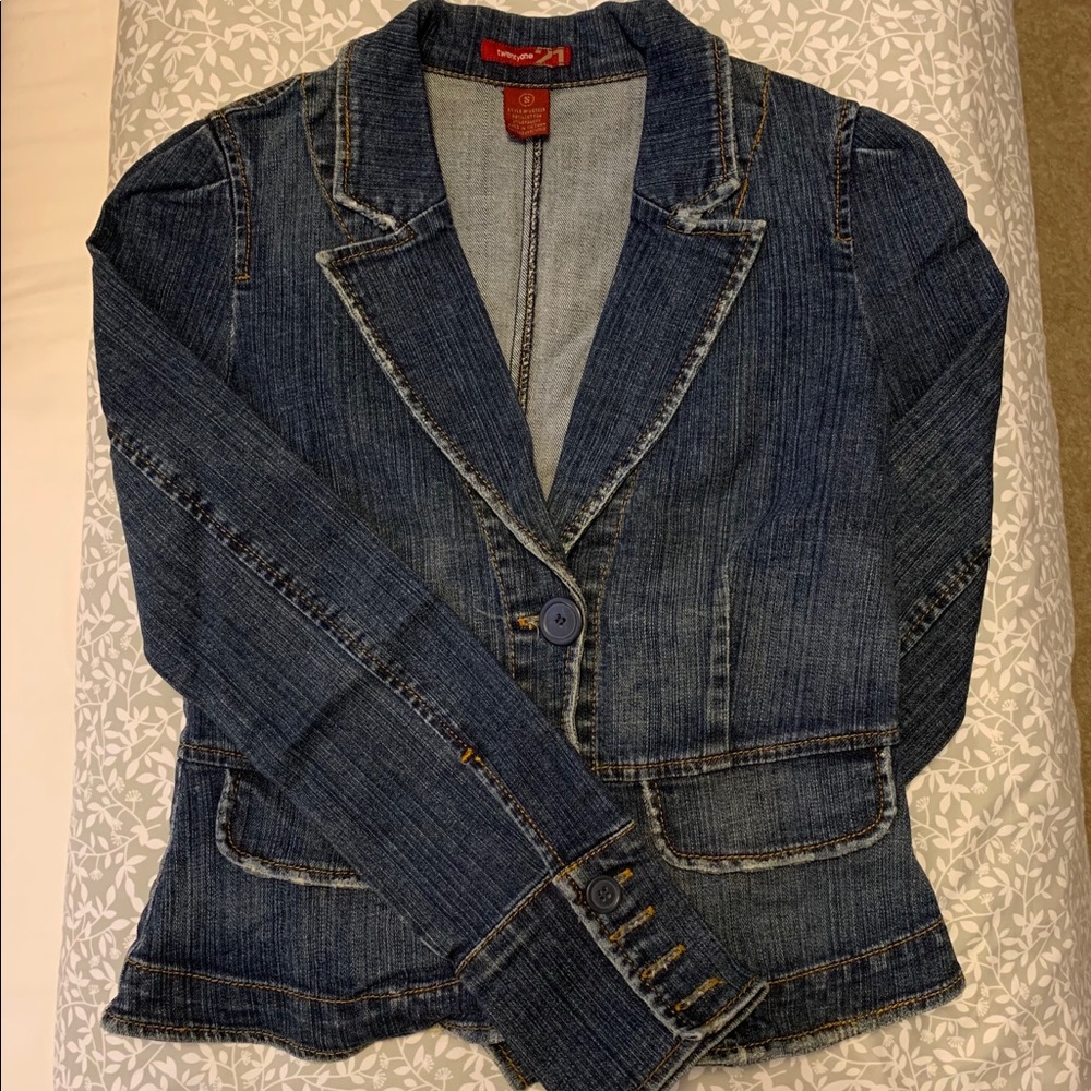 Forever 21 Denim Jean Jacket Blazer